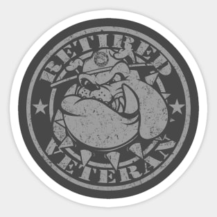 USMC MARINE BULLDOG - RETIRED VETERAN Sticker